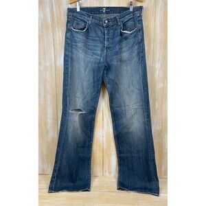 7 For All Mankind Men's Relaxed Blue Jeans